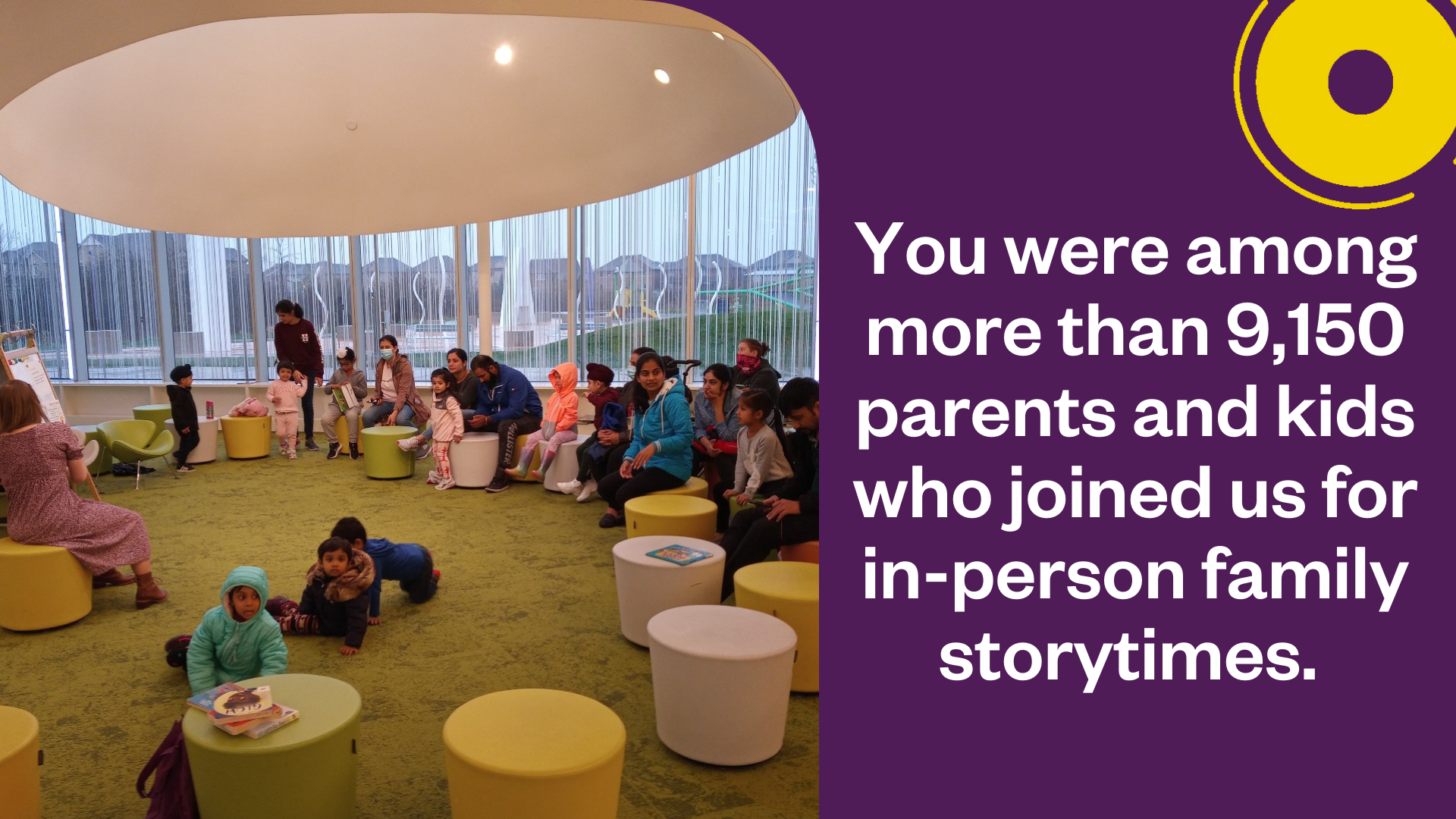 you were among more than 9,150 parents and kids who joined us for in-person family storytime.